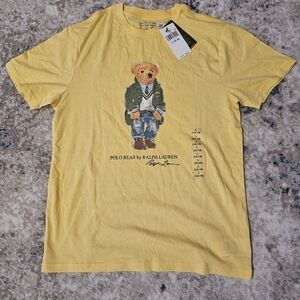 Polo Ralph Lauren Boys Polo Bear Preppy T Shirt Size 14-16 Large NWT